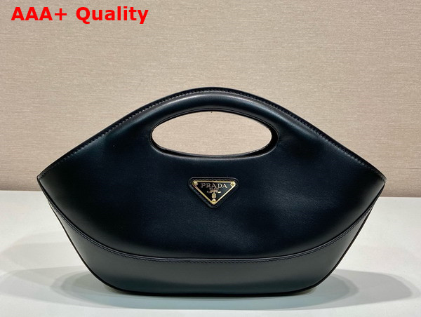 Prada Medium Leather Handbag in Black 1BA421 Replica