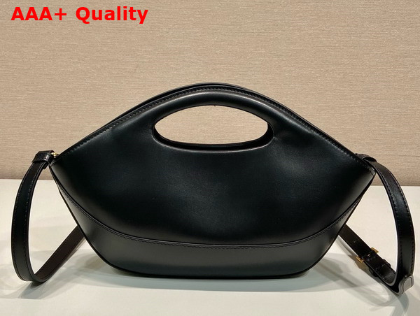 Prada Medium Leather Handbag in Black 1BA421 Replica