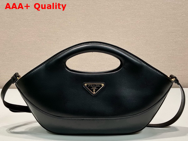 Prada Medium Leather Handbag in Black 1BA421 Replica