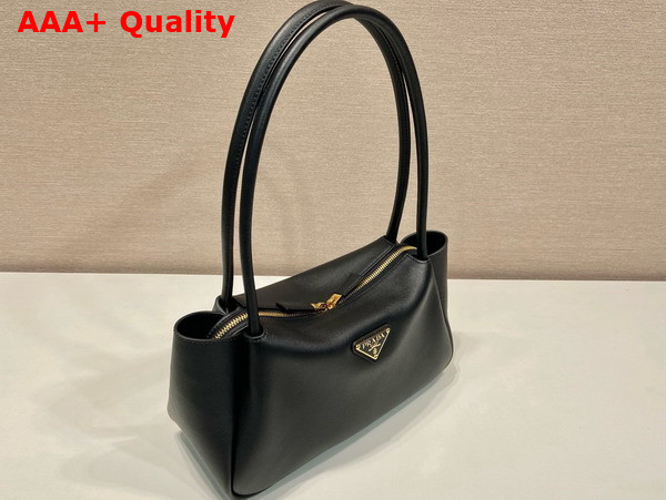 Prada Medium Leather Handbag in Black 1BA444 Replica