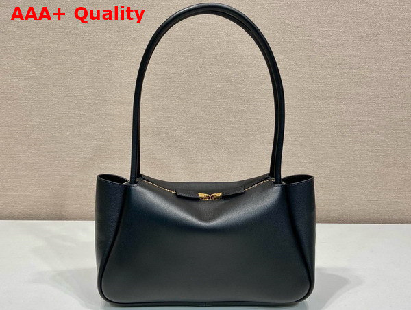 Prada Medium Leather Handbag in Black 1BA444 Replica