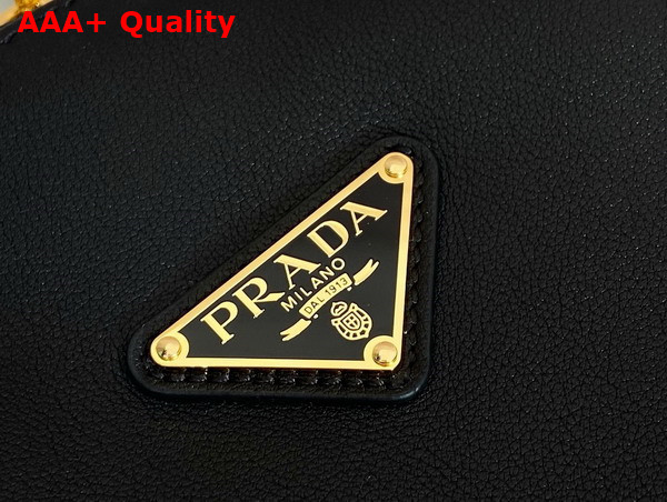 Prada Medium Leather Handbag in Black 1BA444 Replica