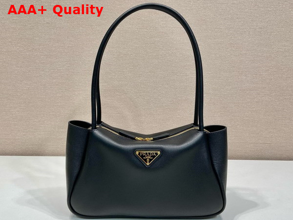 Prada Medium Leather Handbag in Black 1BA444 Replica