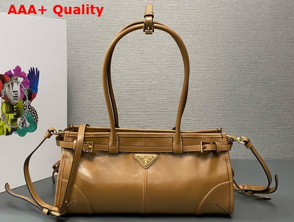 Prada Medium Leather Handbag in Cameo 1BA426 Replica