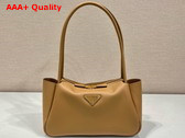 Prada Medium Leather Handbag in Caramel 1BA444 Replica