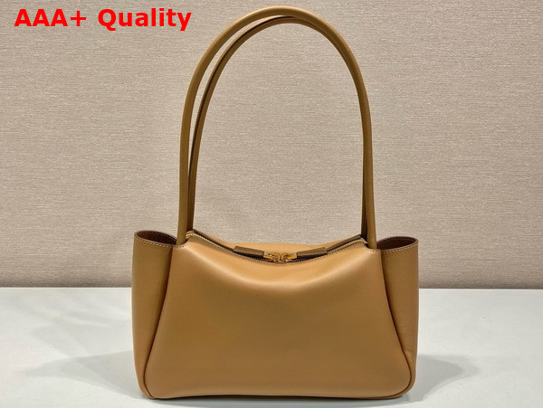 Prada Medium Leather Handbag in Caramel 1BA444 Replica