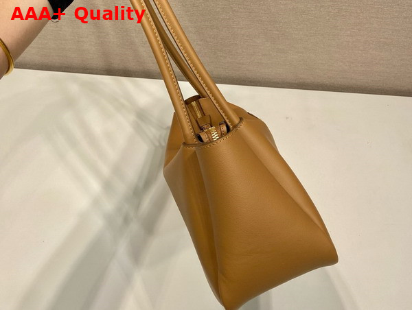 Prada Medium Leather Handbag in Caramel 1BA444 Replica