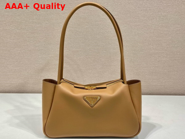 Prada Medium Leather Handbag in Caramel 1BA444 Replica