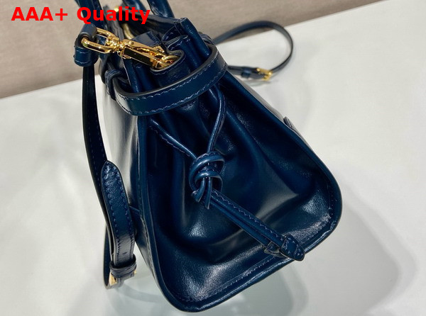 Prada Medium Leather Handbag in Denim Blue 1BA426 Replica