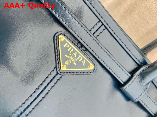 Prada Medium Leather Handbag in Denim Blue 1BA426 Replica