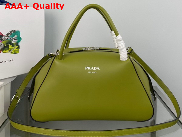 Prada Medium Leather Handbag in Ivy 1BA365 Replica