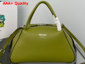 Prada Medium Leather Handbag in Ivy 1BA365 Replica