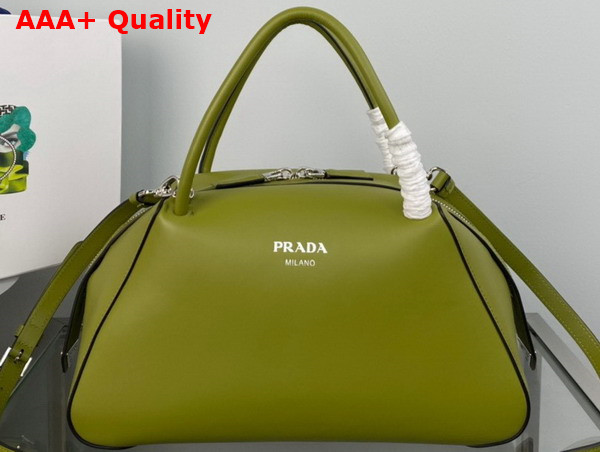 Prada Medium Leather Handbag in Ivy 1BA365 Replica