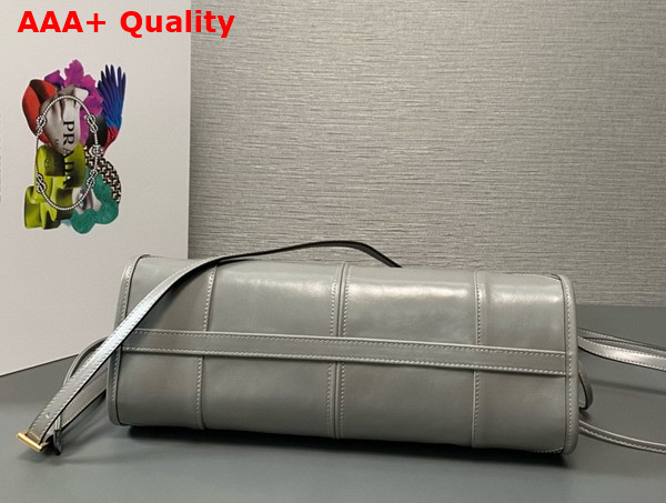 Prada Medium Leather Handbag in Pewter 1BA426 Replica