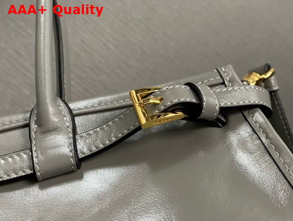 Prada Medium Leather Handbag in Pewter 1BA426 Replica