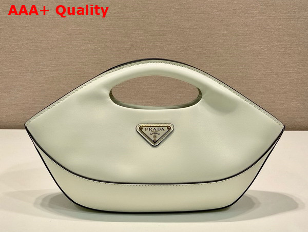 Prada Medium Leather Handbag in White 1BA421 Replica