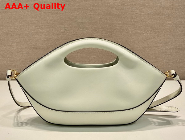 Prada Medium Leather Handbag in White 1BA421 Replica