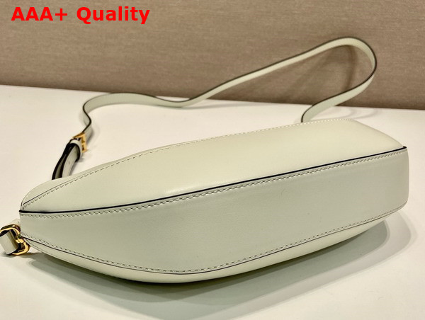 Prada Medium Leather Handbag in White 1BA421 Replica