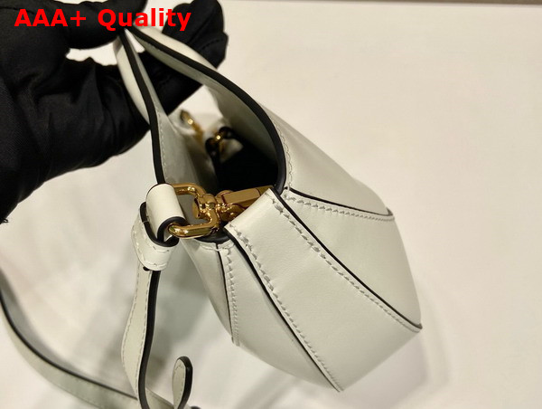 Prada Medium Leather Handbag in White 1BA421 Replica