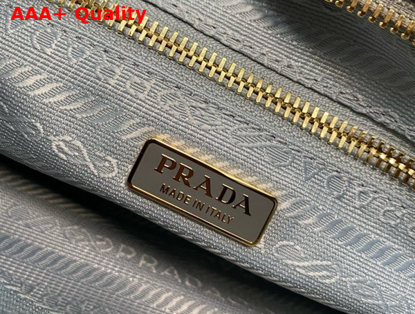 Prada Medium Leather Top Handle Bag in Pewter 1BA426 Replica