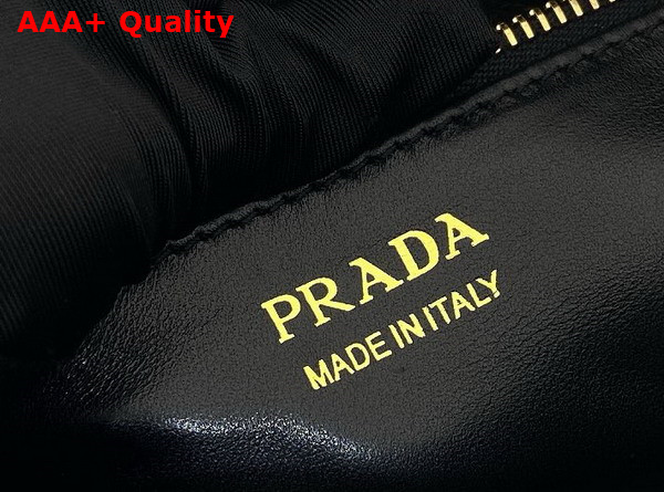 Prada Medium Leather Top Handle Bag with Padlock Black 1BB127 Replica