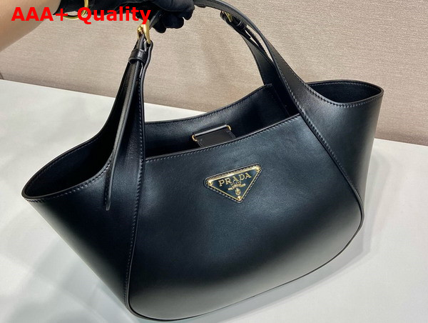 Prada Medium Leather Tote Bag in Black 1BG483 Replica