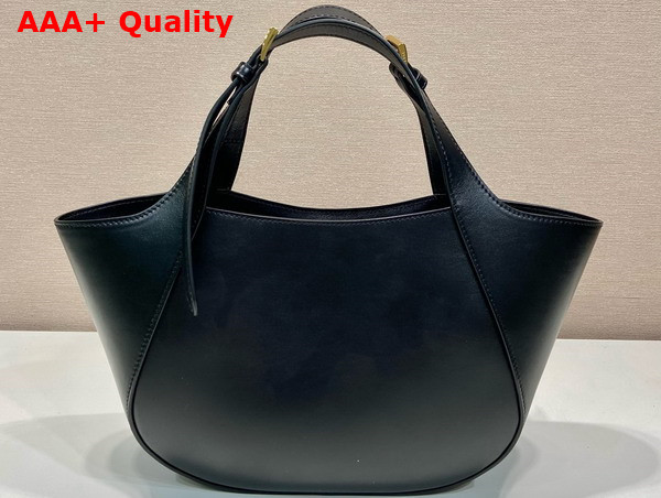 Prada Medium Leather Tote Bag in Black 1BG483 Replica