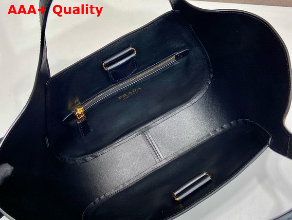 Prada Medium Leather Tote Bag in Black 1BG483 Replica