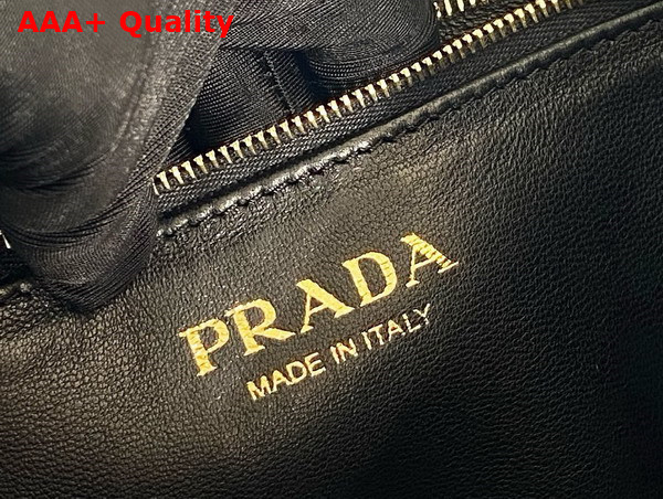 Prada Medium Leather Tote Bag in Black 1BG483 Replica