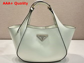 Prada Medium Leather Tote Bag in White 1BG483 Replica