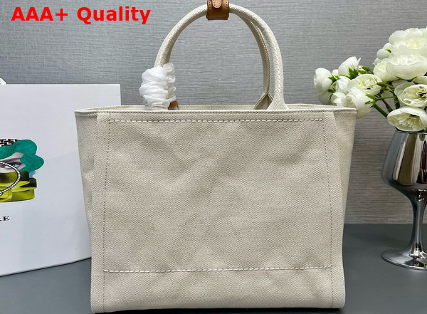 Prada Medium Linen Blend Tote Bag Natural 1BG474 Replica