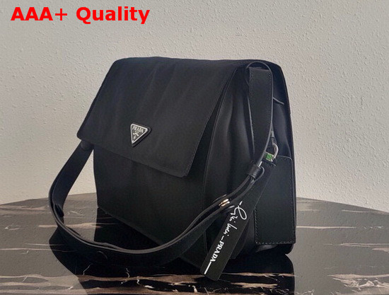 Prada Medium Padded Nylon Shoulder Bag in Black Replica