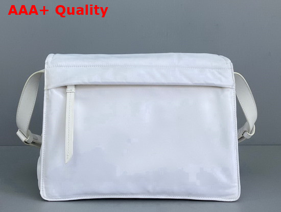 Prada Medium Padded Nylon Shoulder Bag in White 1BD255 Replica