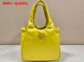 Prada Medium Padded Prada Soft Nappa Leather Bag in Citron Green 1BG413 Replica