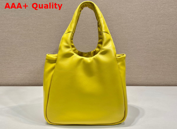 Prada Medium Padded Prada Soft Nappa Leather Bag in Citron Green 1BG413 Replica