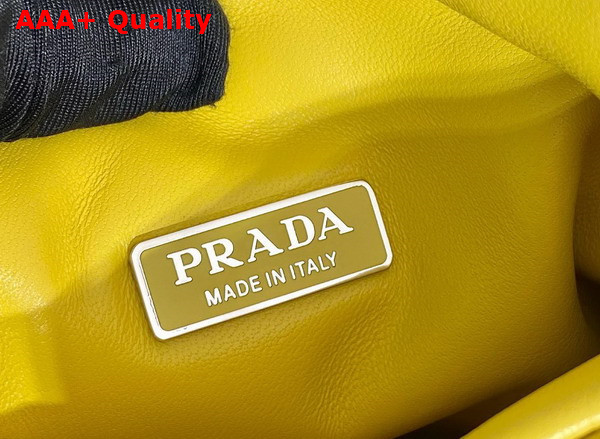 Prada Medium Padded Prada Soft Nappa Leather Bag in Citron Green 1BG413 Replica