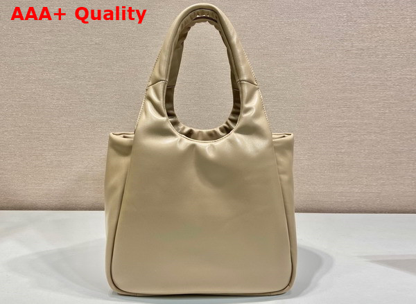 Prada Medium Padded Prada Soft Nappa Leather Bag in Desert Beige 1BG413 Replica