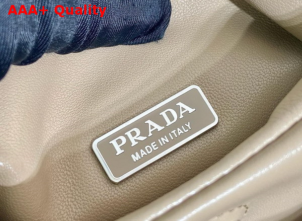 Prada Medium Padded Prada Soft Nappa Leather Bag in Desert Beige 1BG413 Replica