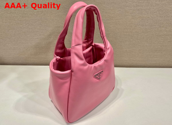 Prada Medium Padded Prada Soft Nappa Leather Bag in Geranium Pink 1BG413 Replica