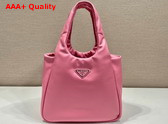 Prada Medium Padded Prada Soft Nappa Leather Bag in Geranium Pink 1BG413 Replica