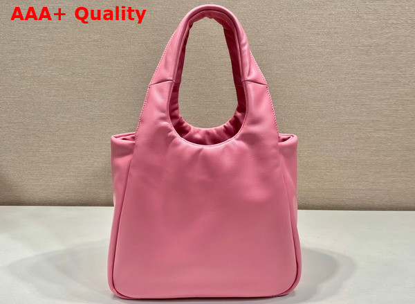 Prada Medium Padded Prada Soft Nappa Leather Bag in Geranium Pink 1BG413 Replica