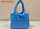 Prada Medium Padded Prada Soft Nappa Leather Bag in Light Blue 1BG413 Replica