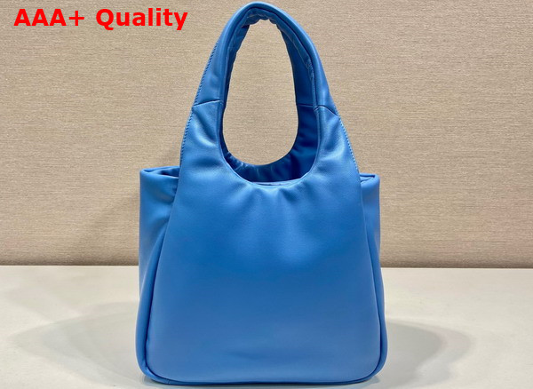 Prada Medium Padded Prada Soft Nappa Leather Bag in Light Blue 1BG413 Replica