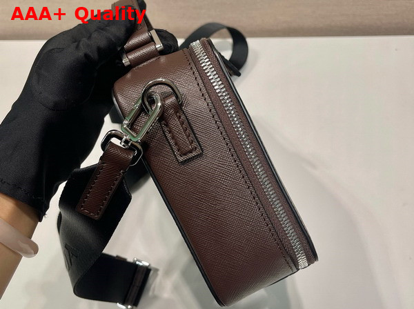 Prada Medium Prada Brique Saffiano Leather Bag in Coffee 2VH069 Replica