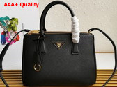 Prada Medium Prada Galleria Saffiano Leather Bag in Black 1BA863 Replica