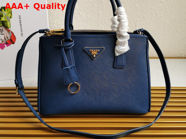 Prada Medium Prada Galleria Saffiano Leather Bag in Blue 1BA863 Replica