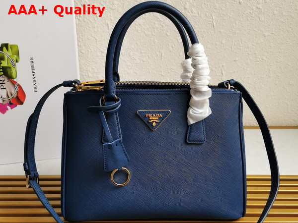 Prada Medium Prada Galleria Saffiano Leather Bag in Blue 1BA863 Replica