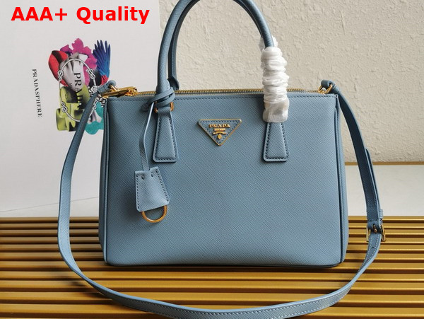 Prada Medium Prada Galleria Saffiano Leather Bag in Light Blue 1BA863 Replica