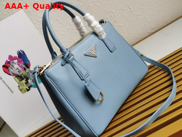 Prada Medium Prada Galleria Saffiano Leather Bag in Light Blue 1BA863 Replica