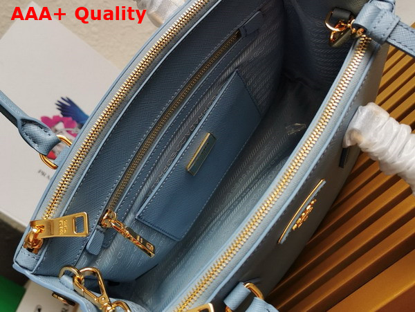 Prada Medium Prada Galleria Saffiano Leather Bag in Light Blue 1BA863 Replica